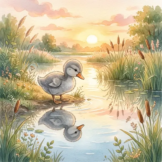 Ilustração de: O Patinho Feio e o Lago Silencioso